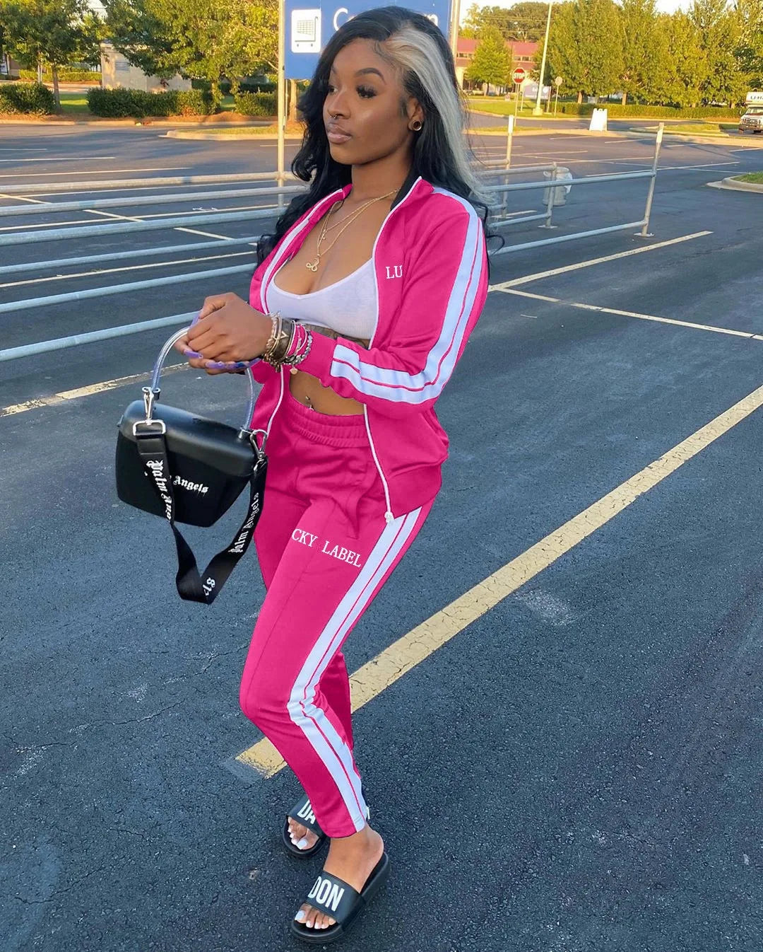 womens fall fashion 2022 lucky label two piece pants set sweat suits women