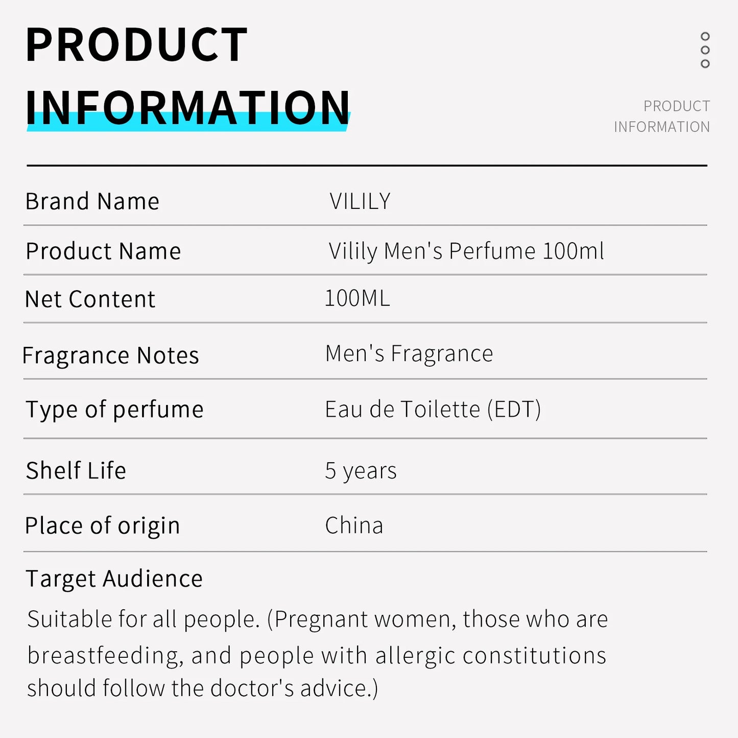 عطر فيليلي VL023 بخاخ 100 مل للرجال عطور أصلية على طراز ميست بارا هومبر فوجير ميدوسا