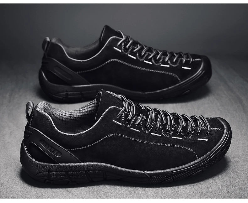 Genuine Leather Men's Shoes Outdoor Non-slip Sneakers Breathable Large Size Casual Shoes Fashion Flats Boat Shoes Men Loafers