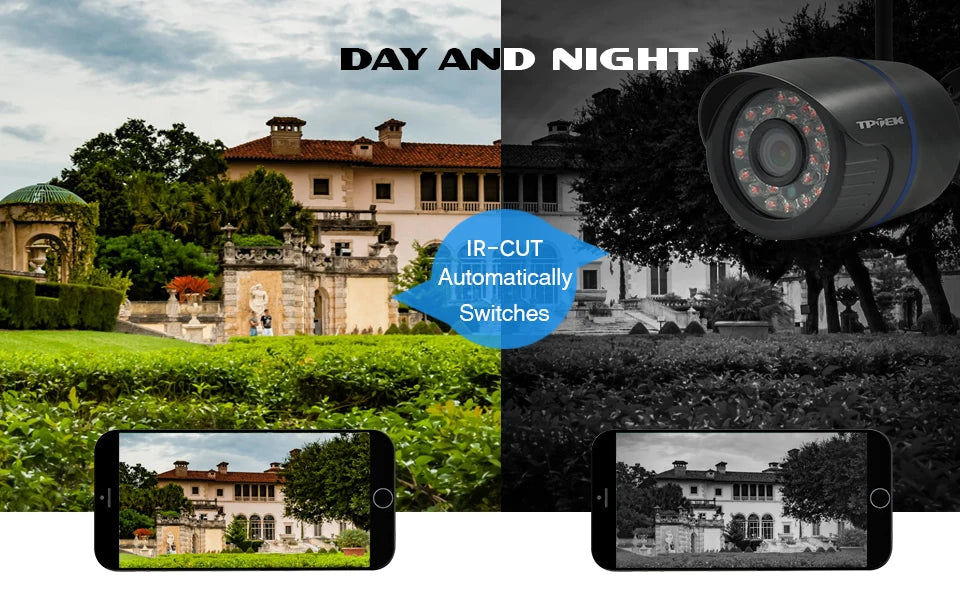 4MP IP Camera WiFi Outdoor Security Camera 1080P Wi Fi Video Surveillance Wireless Wired Wi-Fi CCTV Weatherproof CamHi IP Camara