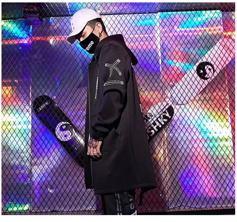 جاكيت رجالي موضة ربيع خريف ملابس الشارع الكاجوال جاكيت بغطاء للرأس ملابس رجالية جاكيت بومبر معطف رجالي مقاوم للرياح ملابس خارجية للرجال