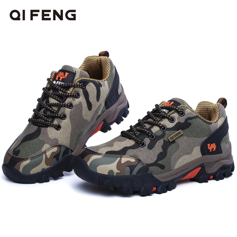 Men Women Outdoor Sports Shoes Fashion Couple Army Camouflage Waterproof Cloth Running Shoes Casual Footwear Male Sneakers Low