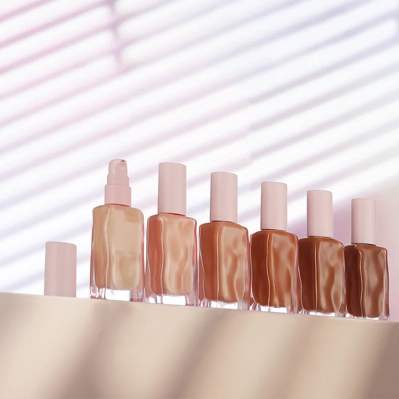 pink clear Bottle Private Label Waterproof Makeup Products  Makeup Liquid Foundation