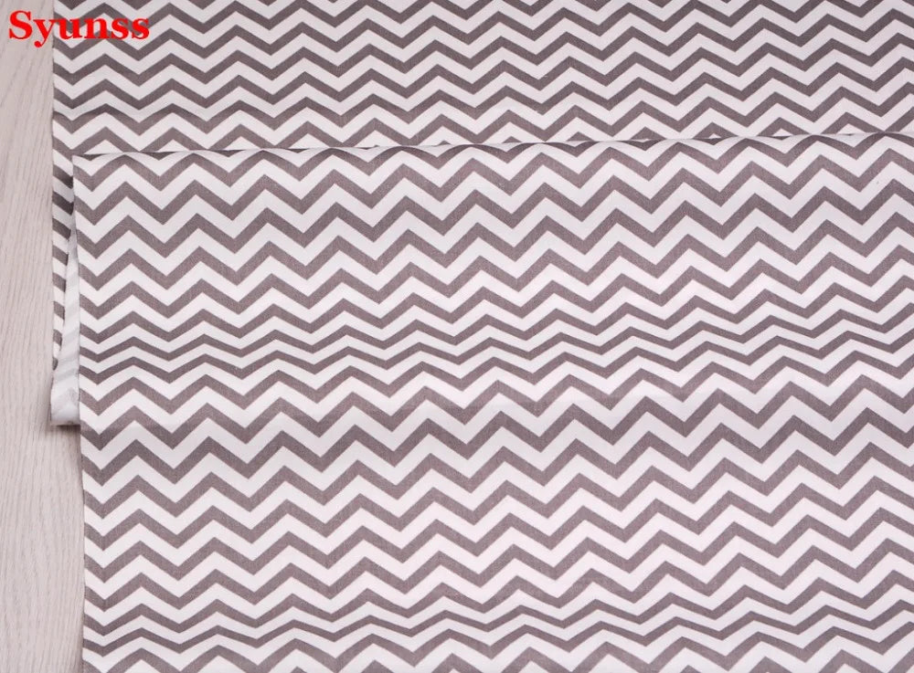 Twill Cotton Fabric with Stars and Wave Print, DIY Sewing, Patchwork Quilting, Fat Quarters Tecido Cloth, Tilda, Sheet Textiles