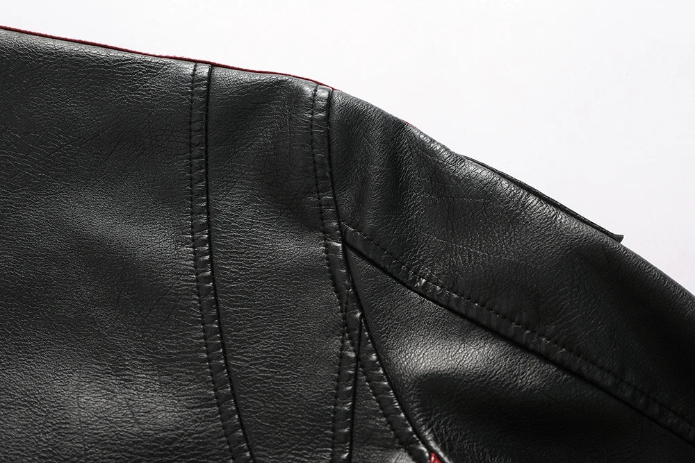 جاكيت رجالي كلاسيكي للدراجات النارية 2024 جاكيت جلدي جديد لراكبي الدراجات النارية، معطف شتوي من الصوف الصناعي