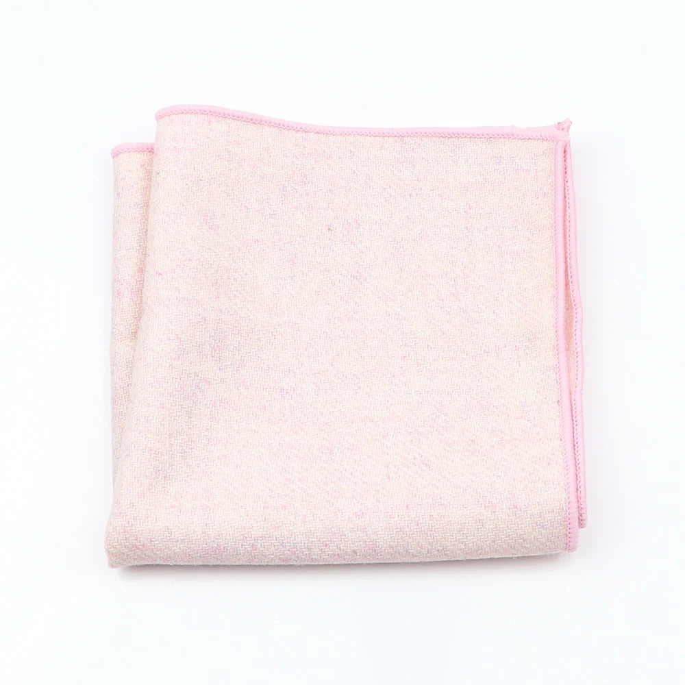 Fashion Mens  Wool Formal Clothing Pocket Square Man Wedding Solid Color Striped Handkerchief Dark Color