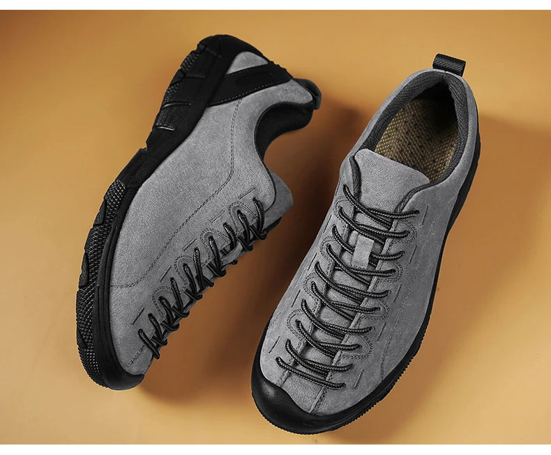 Genuine Leather Men's Shoes Outdoor Non-slip Sneakers Breathable Large Size Casual Shoes Fashion Flats Boat Shoes Men Loafers