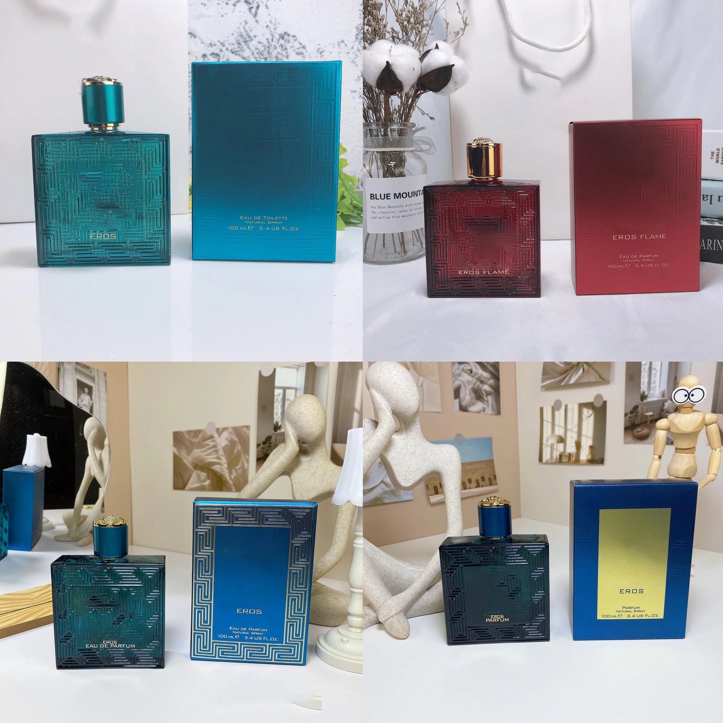 عطر إيروس فليم من الولايات المتحدة الأمريكية، 2-7 أيام، عطر إيروس أو دو برفوم تواليت، 100 مل، عطر رجالي، بخاخ للجسم، كولونيا، عطور للرجال