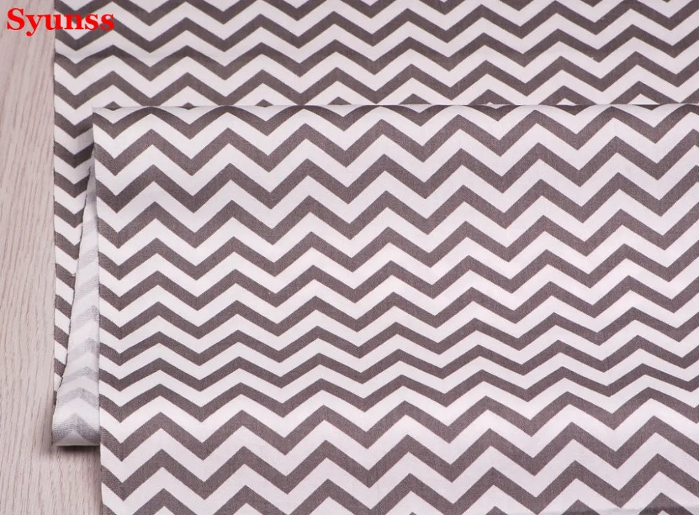 Twill Cotton Fabric with Stars and Wave Print, DIY Sewing, Patchwork Quilting, Fat Quarters Tecido Cloth, Tilda, Sheet Textiles