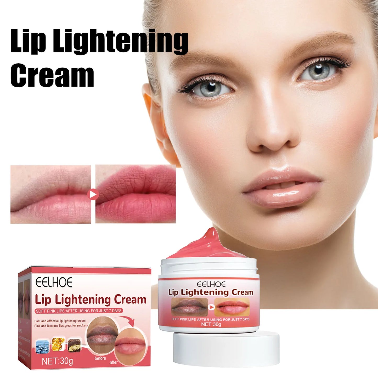 EELHOE Moisturizing and Brightening Lip Balm Anti-Crack Skin Repair Lip Gloss for Hydrating Lips Makeup Products