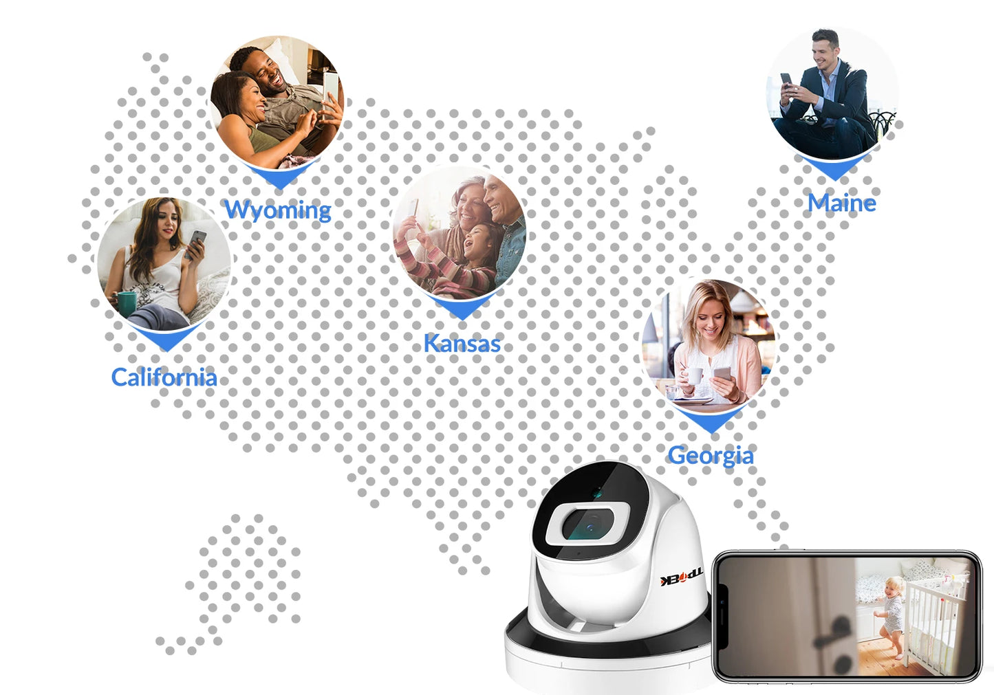 4MP IP Wifi Camera Wi-Fi 2MP 1080P 2.8mm Surveillance Camera Indoor Home Two Way Audio Security Protection CamHipro CamHi Camara