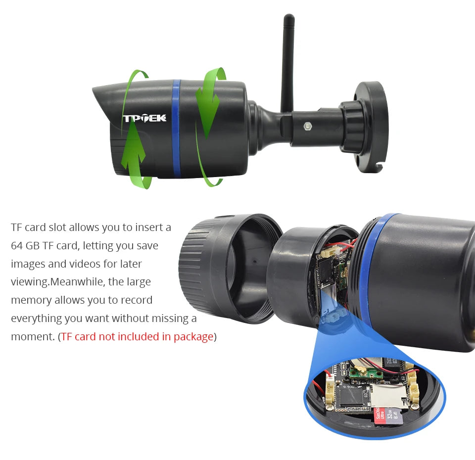 4MP IP Camera WiFi Outdoor Security Camera 1080P Wi Fi Video Surveillance Wireless Wired Wi-Fi CCTV Weatherproof CamHi IP Camara