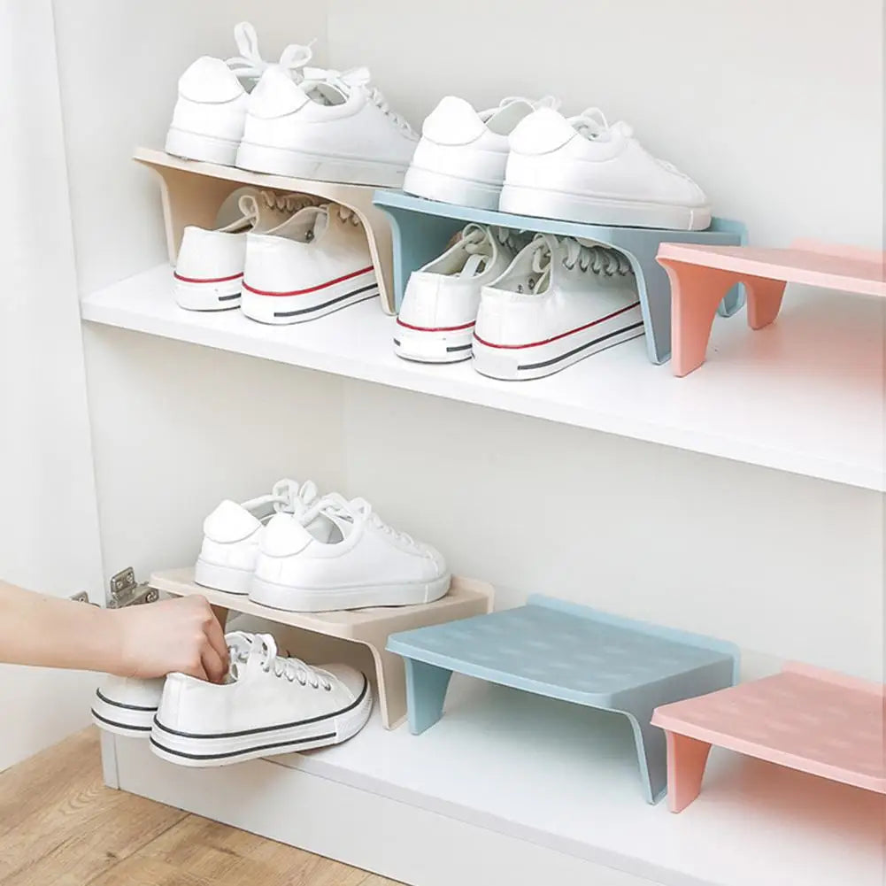 Shoe Storage Rack Space Saving Double Shelf Household Shoe Holder Home Hotel Warderobe Bedroom Shoe Holder Shelf