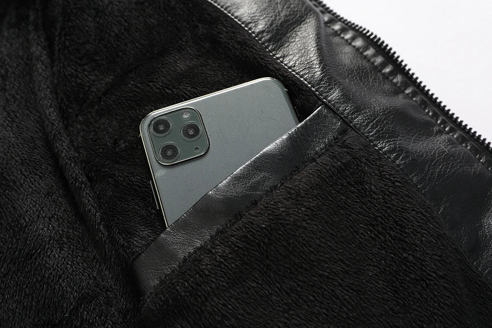 جاكيت رجالي كلاسيكي للدراجات النارية 2024 جاكيت جلدي جديد لراكبي الدراجات النارية، معطف شتوي من الصوف الصناعي