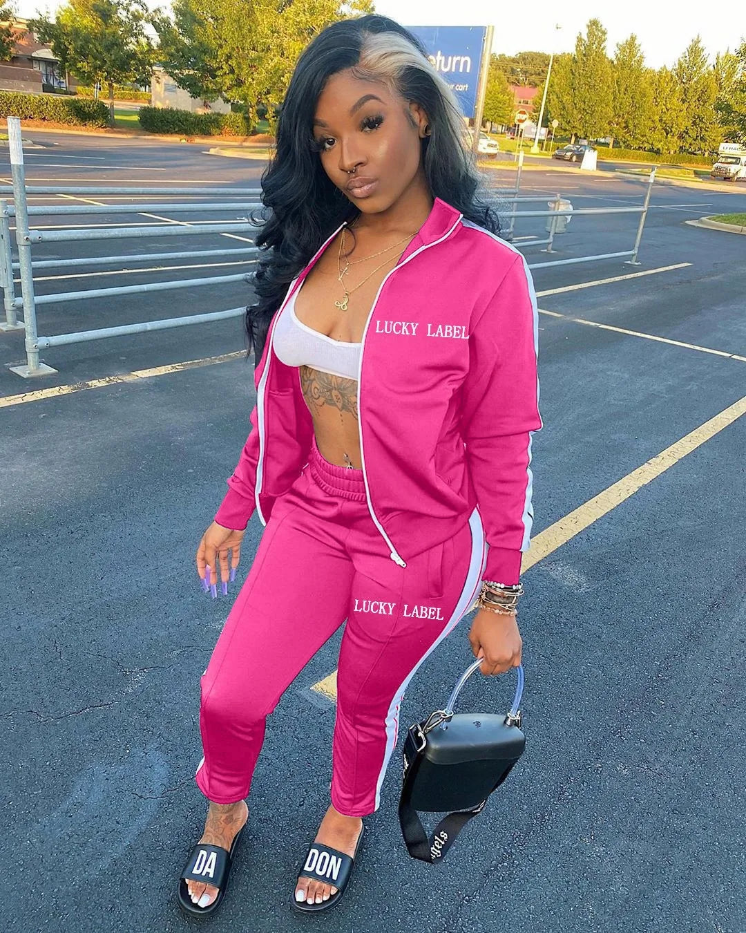 womens fall fashion 2022 lucky label two piece pants set sweat suits women