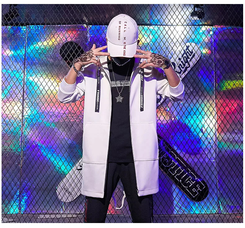 جاكيت رجالي موضة ربيع خريف ملابس الشارع الكاجوال جاكيت بغطاء للرأس ملابس رجالية جاكيت بومبر معطف رجالي مقاوم للرياح ملابس خارجية للرجال