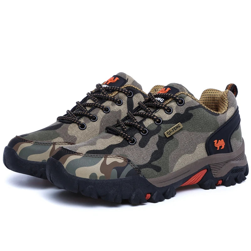 Men Women Outdoor Sports Shoes Fashion Couple Army Camouflage Waterproof Cloth Running Shoes Casual Footwear Male Sneakers Low