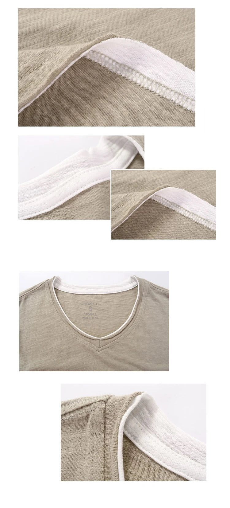 2025 Fashion Mens T Shirt Vintage V-Neck Long Sleeve T-Shirts Male Casual Thin Solid Tee Tshirt Soft Comfortable Tops Clothing