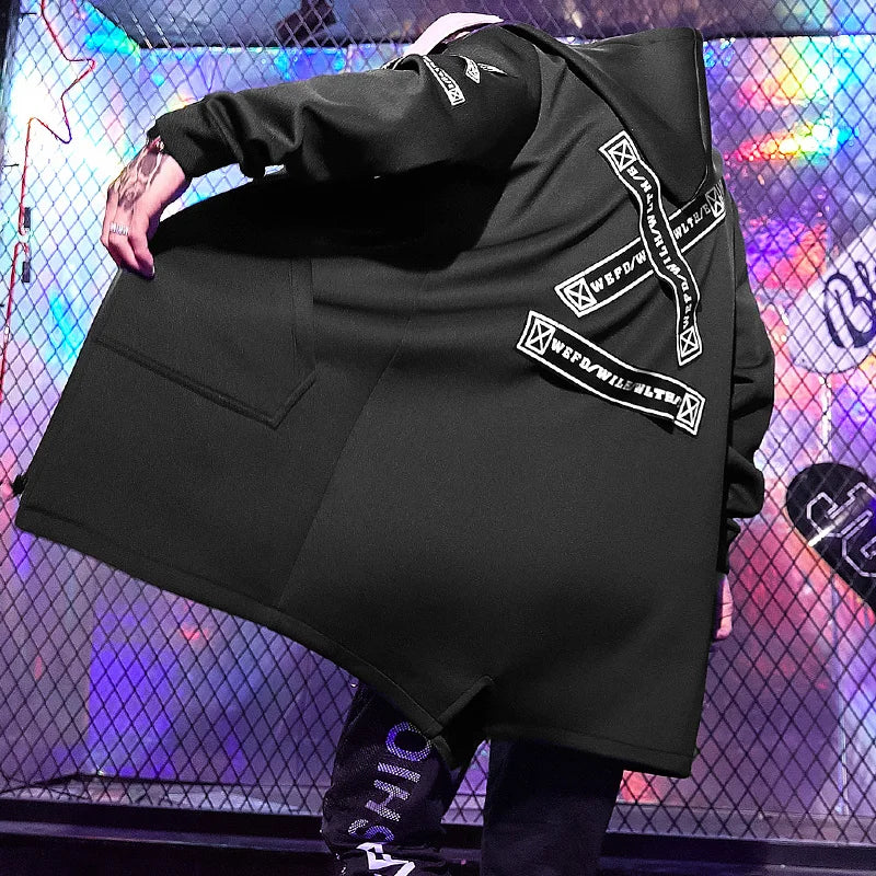 جاكيت رجالي موضة ربيع خريف ملابس الشارع الكاجوال جاكيت بغطاء للرأس ملابس رجالية جاكيت بومبر معطف رجالي مقاوم للرياح ملابس خارجية للرجال