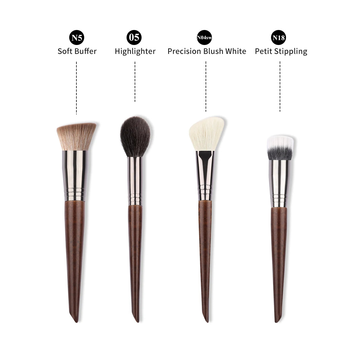 OVW Soft Goat Hair Wood Handle Makeup Brush Set Wholesale Cosmetics Makeup Products Beauty Makeup Brushes & Tools