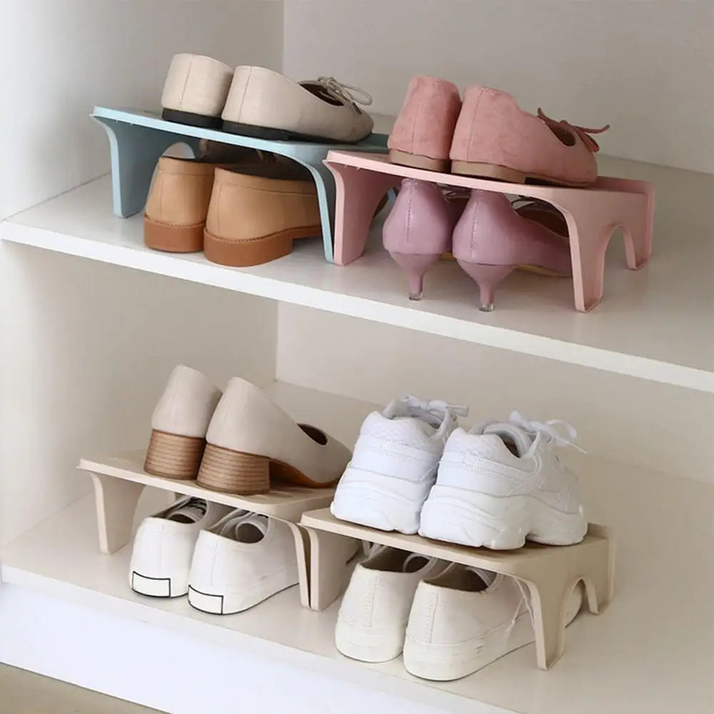 Shoe Storage Rack Space Saving Double Shelf Household Shoe Holder Home Hotel Warderobe Bedroom Shoe Holder Shelf