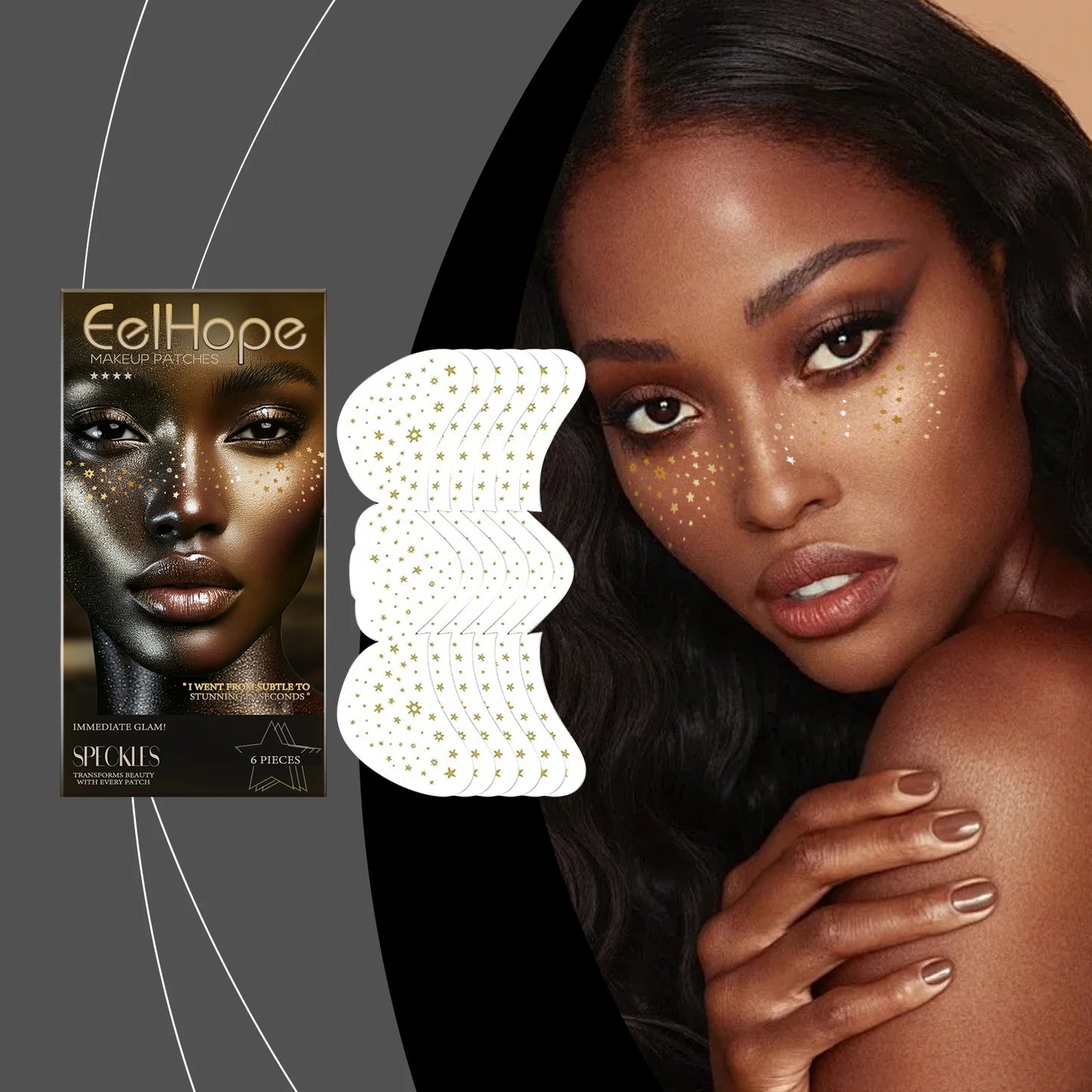 Eelhope Glitter Freckle Makeup Face Stickers Easily Create Natural Beauty Spot Tattoo Face Makeup Products