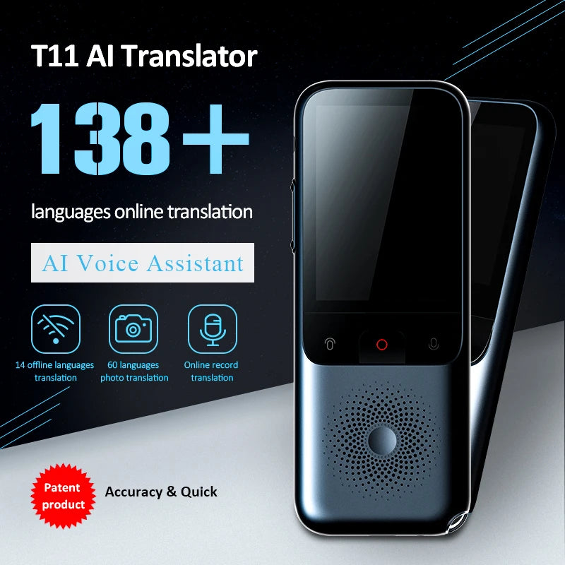 T11 Portable Audio Translator 138 Language Smart Translator Offline In Real Time Smart Voice AI Voice Photo Translator T10Pro