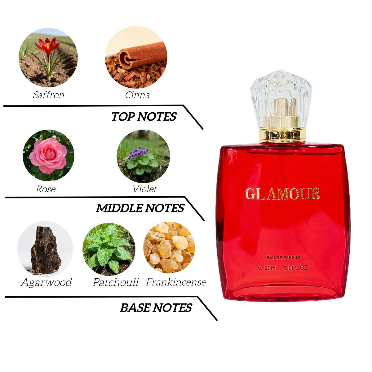 عطور غلامور ريد للنساء | عطر فاخر 90 مل | رائحة مميزة جريئة وحسية