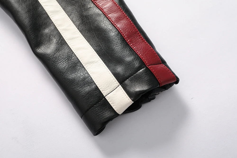 جاكيت رجالي كلاسيكي للدراجات النارية 2024 جاكيت جلدي جديد لراكبي الدراجات النارية، معطف شتوي من الصوف الصناعي