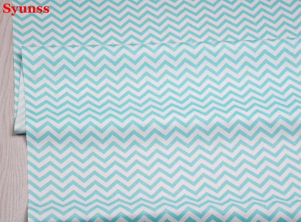 Twill Cotton Fabric with Stars and Wave Print, DIY Sewing, Patchwork Quilting, Fat Quarters Tecido Cloth, Tilda, Sheet Textiles