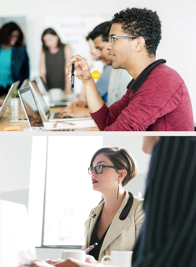 مكبرات صوت بلوتوث، سماعات لاسلكية قابلة للارتداء حول الرقبة، مكبرات صوت لاسلكية للاستخدام الخارجي، صوت ستيريو ثلاثي الأبعاد حقيقي لمدة 10 ساعات مع ميكروفون