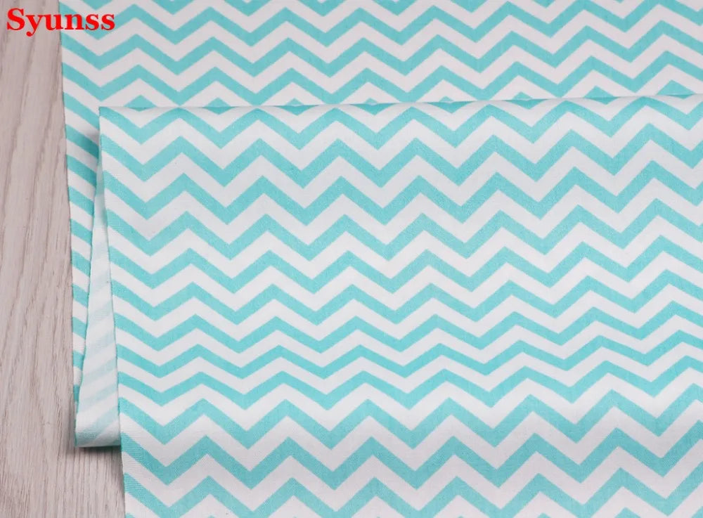 Twill Cotton Fabric with Stars and Wave Print, DIY Sewing, Patchwork Quilting, Fat Quarters Tecido Cloth, Tilda, Sheet Textiles