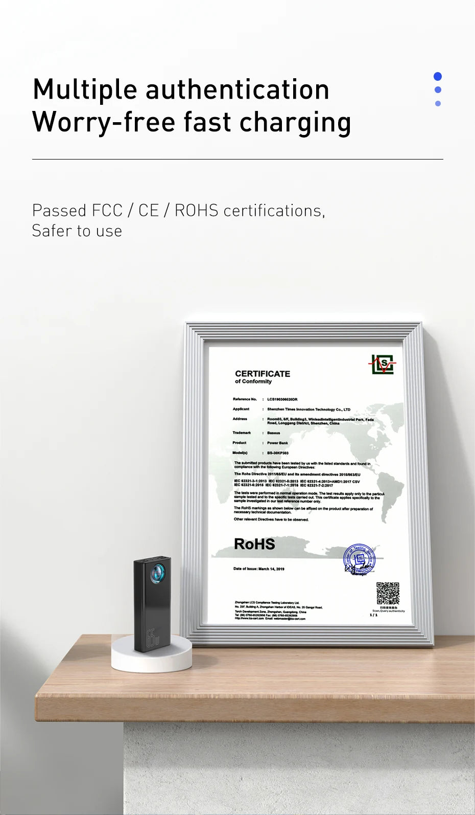 Baseus 65W Power Bank 30000mAh PD Quick Charge FCP SCP Powerbank Portable External Charger For Smartphone Laptop iPhone Tablet