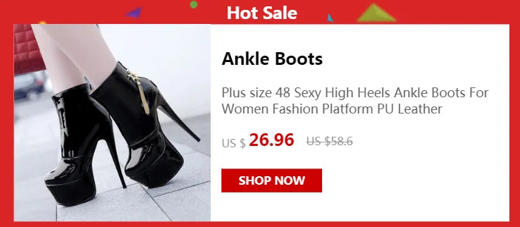 Fashion Ankle Boots Women Platform High Heels Short Boot Lace-up Black White Yellow Party Winter Shoes Lady Large Size 50 45