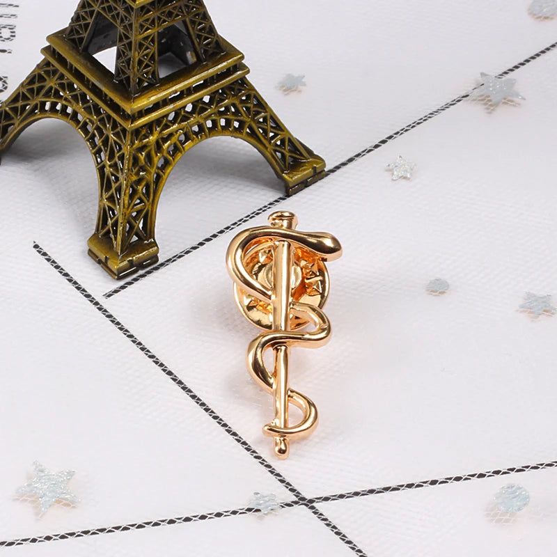 بروش جديد لمنظمة الصحة العالمية، شعار ثعبان، دبوس عصا هرمس، طبيب وممرضة، رمز العافية الطبية، شارة مجوهرات