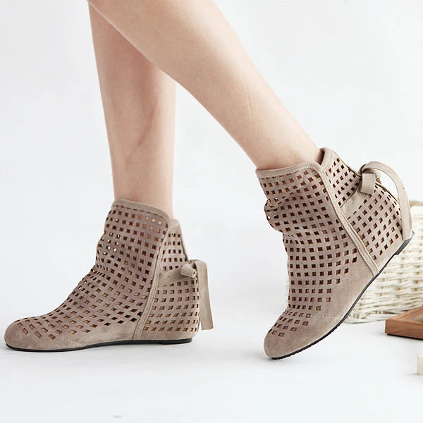 Hollow Summer Boots Bootie 2025 with The New Shoes Lace Openwork Crochet Boots Plus Size 34-43 Hollow Fashion Women Boots 43
