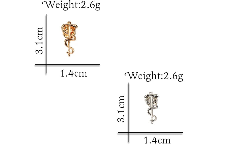 بروش جديد لمنظمة الصحة العالمية، شعار ثعبان، دبوس عصا هرمس، طبيب وممرضة، رمز العافية الطبية، شارة مجوهرات