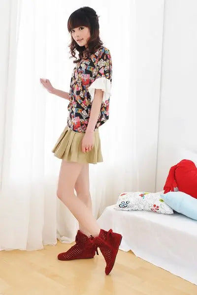 Hollow Summer Boots Bootie 2025 with The New Shoes Lace Openwork Crochet Boots Plus Size 34-43 Hollow Fashion Women Boots 43