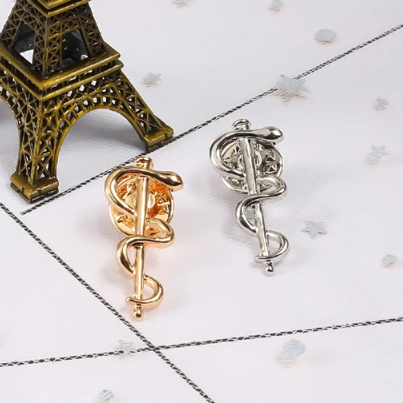 بروش جديد لمنظمة الصحة العالمية، شعار ثعبان، دبوس عصا هرمس، طبيب وممرضة، رمز العافية الطبية، شارة مجوهرات