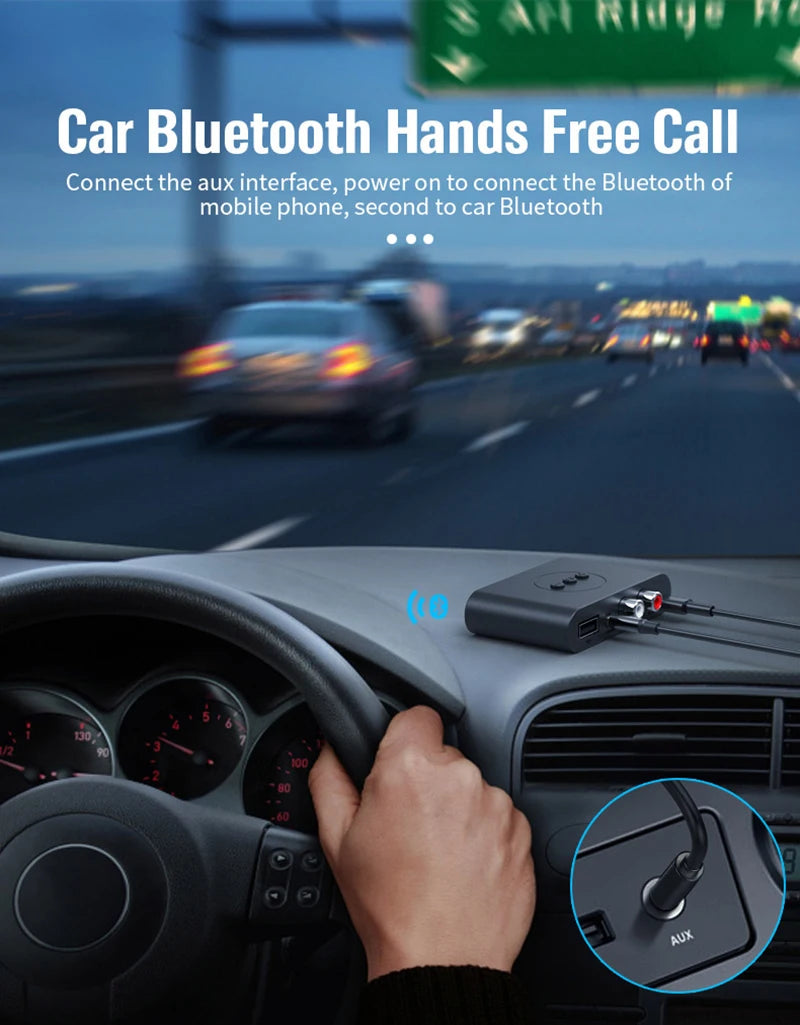 Bluetooth 5.0 Audio Receiver NFC U Disk RCA 3.5mm AUX USB Stereo Music Wireless Adapter With Mic For Car Kit Speaker Amplifier