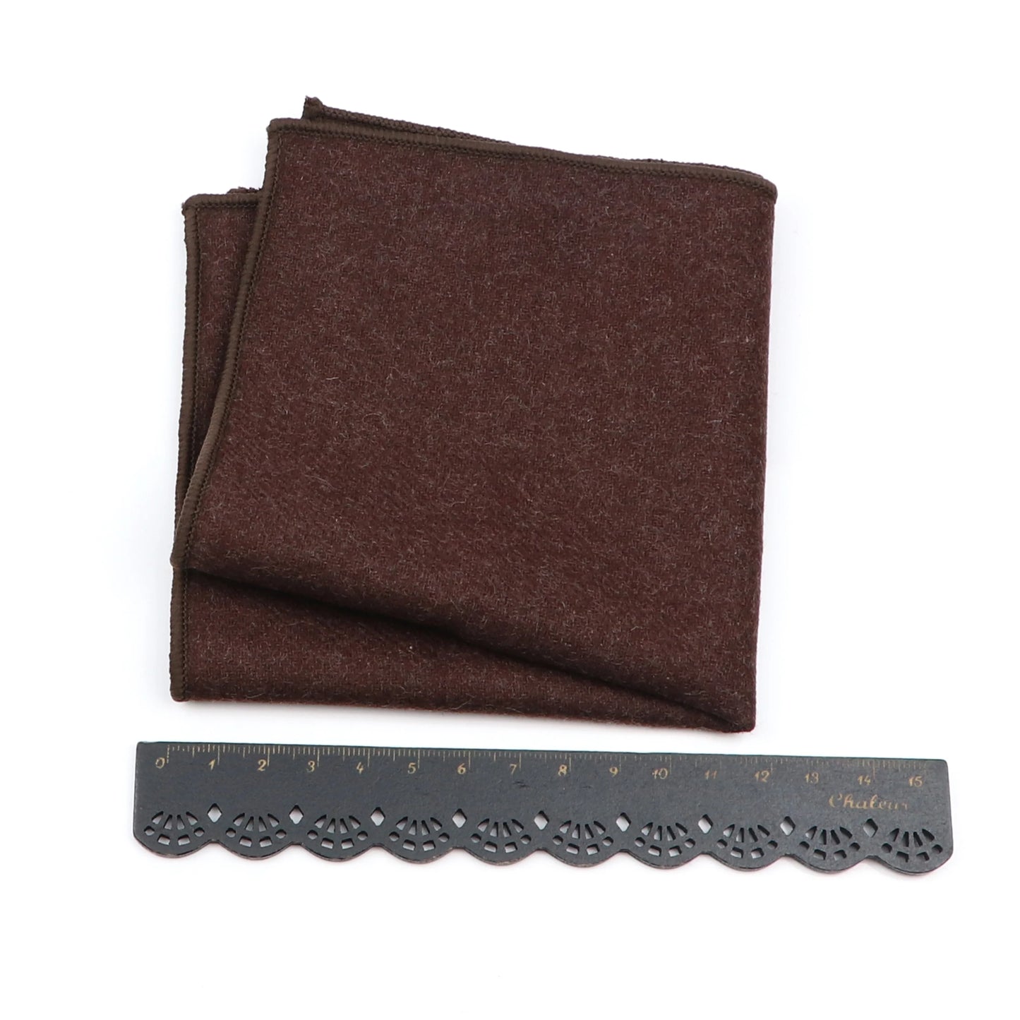 Fashion Mens  Wool Formal Clothing Pocket Square Man Wedding Solid Color Striped Handkerchief Dark Color