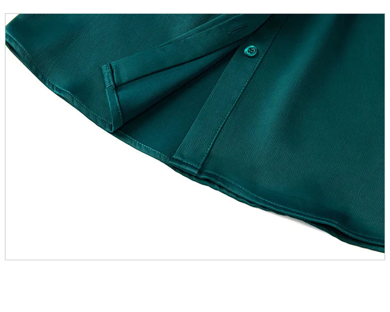Fashion Women Shirt New Spring Autumn Temperament Long Sleeve Formal Slim Satin Blouses Office Ladies Work Tops SwiftNest