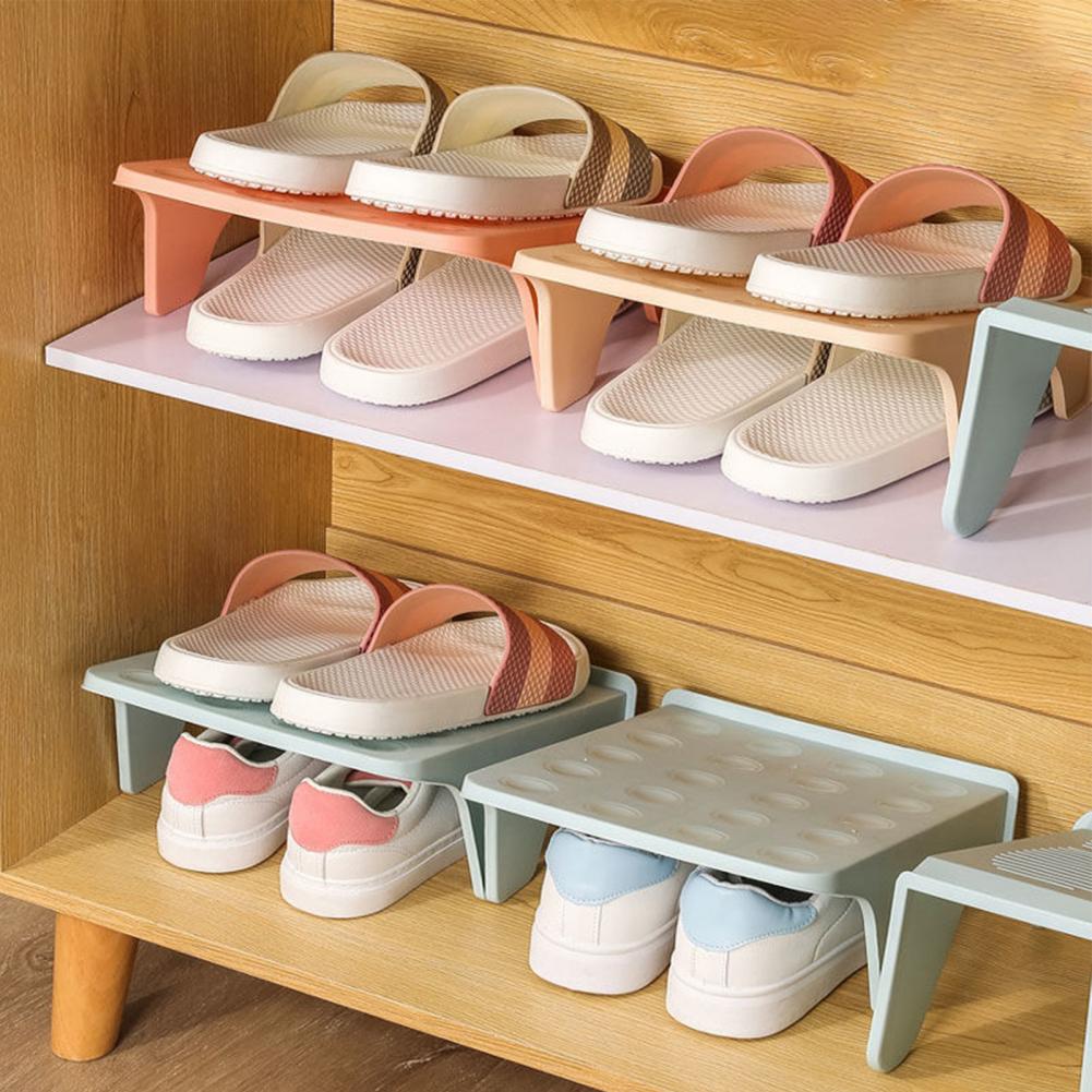 Shoe Storage Rack Space Saving Double Shelf Household Shoe Holder Home Hotel Warderobe Bedroom Shoe Holder Shelf