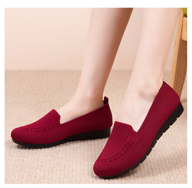 Casual Shoes Women's Summer Mesh Breathable Flat Shoes Ladies Comfort Light Sneaker Socks Women Slip on Loafers Zapatillas Muje