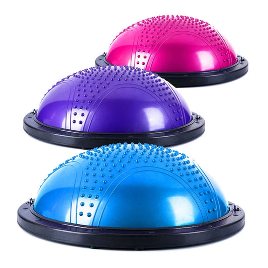 New Design Indoor Pilates Wave Speed Ball Hemisphere Training Balance Ball Massage Yoga Ball With Base