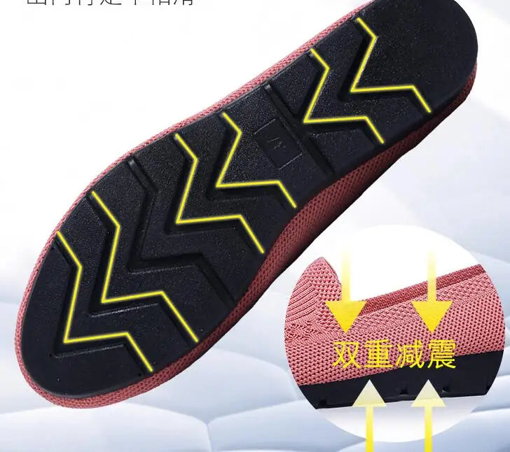 Casual Shoes Women's Summer Mesh Breathable Flat Shoes Ladies Comfort Light Sneaker Socks Women Slip on Loafers Zapatillas Muje