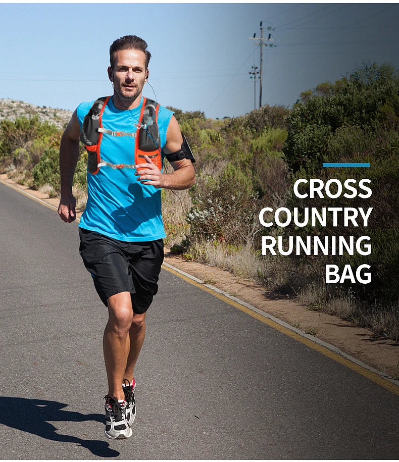 Men's and Women's Outdoor Sports Backpack Marathon Moisturizing Vest, suitable for sharing, cycling, hiking and water sports