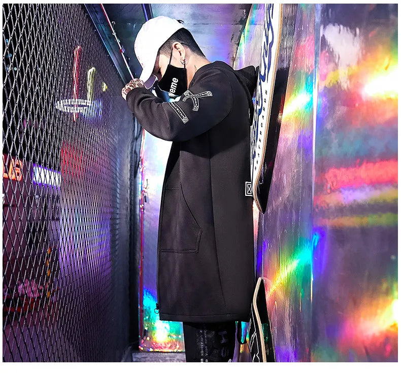 جاكيت رجالي موضة ربيع خريف ملابس الشارع الكاجوال جاكيت بغطاء للرأس ملابس رجالية جاكيت بومبر معطف رجالي مقاوم للرياح ملابس خارجية للرجال