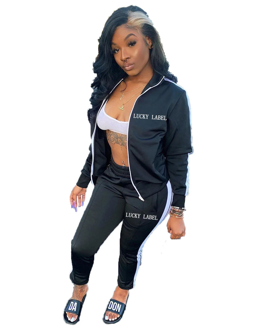 womens fall fashion 2022 lucky label two piece pants set sweat suits women