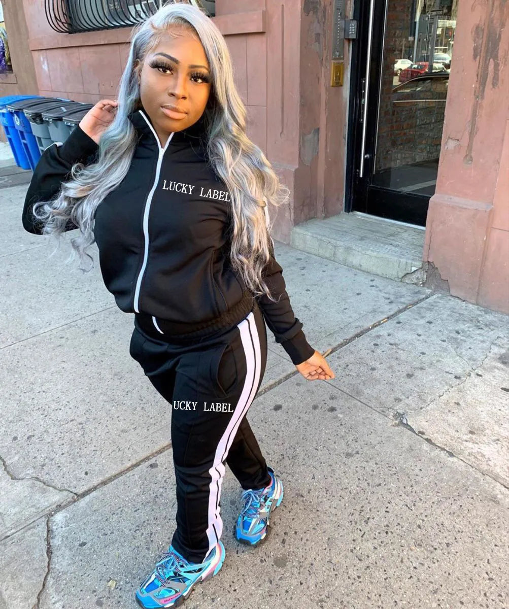 womens fall fashion 2022 lucky label two piece pants set sweat suits women